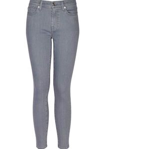 7 for all mankind gray wash skinny jean size: 27
